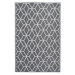 Venkovní koberec 121x180 cm Dekorhome Vzor půlměsíc šedá / bílá