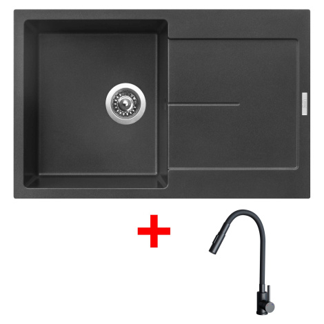 Sinks ULTIMA 790 Metalblack + ELASTA S černá matná