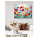 Obrazy na stěnu - Barevné kytky Rozměr: 40x50 cm, Rámování: vypnuté plátno na rám