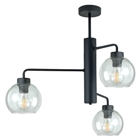 Keter Lighting Lustr na tyči FLEX 3xE27/60W/230V černá/čirá