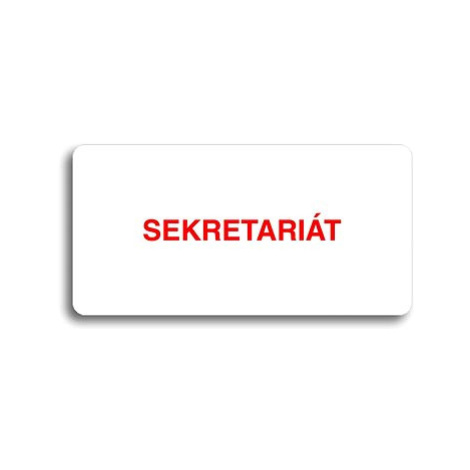 Accept Piktogram "SEKRETARIÁT" (160 × 80 mm) (bílá tabulka - barevný tisk bez rámečku)