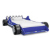 SHUMEE dětská postel ve tvaru závodního auta 90 × 200 cm, modrá