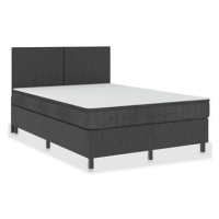 SHUMEE postel boxspring 180 × 200 cm, textil, tmavě šedá, 3054792
