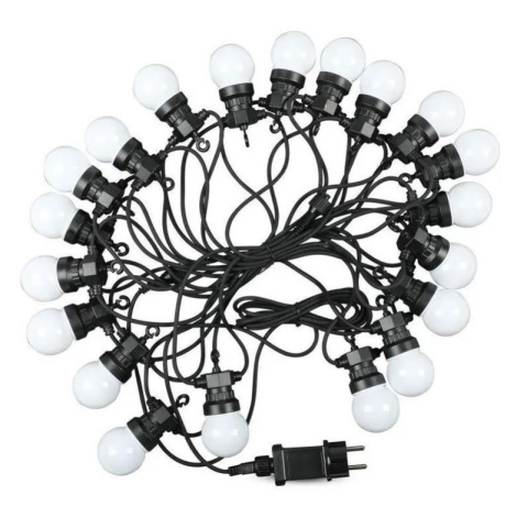 LED Venkovní řetěz STRING 10m 20xLED/0,5W/230V IP44 6000K Donoci