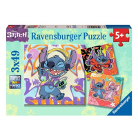 Puzzle Disney: Stitch 3x49 dílků