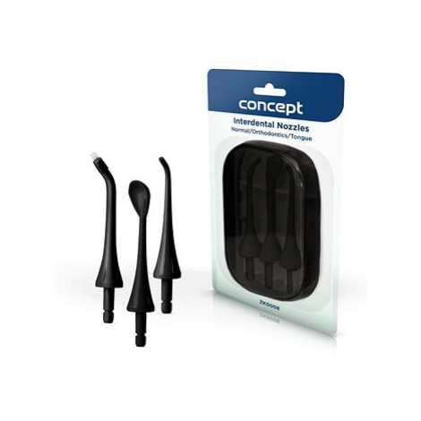 CONCEPT ZK0008 Náhradní hlavice k dentální sprše PERFECT SMILE ZK402x, ZK4030, black, set 3 ks