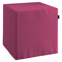 Dekoria Sedák Cube - kostka pevná 40x40x40, Plum švestková, 40 x 40 x 40 cm, Cotton Panama, 702-