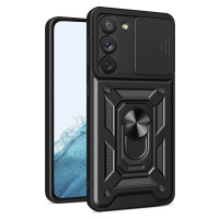 Hybrid Armor Camshield pouzdro pro Samsung Galaxy S23 obrněné pouzdro s krytem fotoaparátu černé