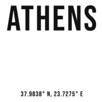 Ilustrace Athens simple coordinates, Finlay & Noa, 30 × 40 cm