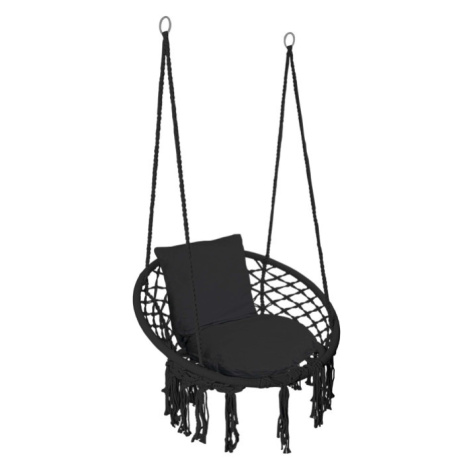 Závěsné křeslo TOGO s polštáři, černé