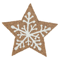 Altom Korková podložka pod hrnek Winter star10 x 10 x 0,3 cm, sada 6 ks