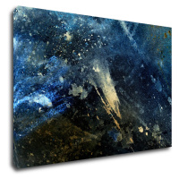 Impresi Obraz Abstrakt modrý se zlatým detailem - 90 x 60 cm