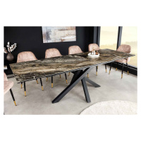 LuxD Roztahovací keramický stůl Paquita 180-220-260 cm taupe mramor