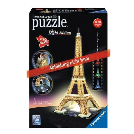 3D puzzle Eiffelova věž (Noční edice), 216 dílků - Ravensburger