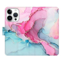 iSaprio flip pouzdro PinkBlue Marble pro iPhone 15 Pro