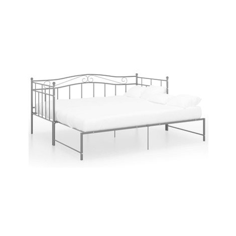 Shumee Rám vysouvací postele/pohovky šedý kovový 90×200 cm, 324784