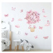 TULIMI Nálepky, dekorace na zeď Tulimi - Motýlci, růžová