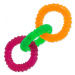 Hračka Dog Fantasy 3 kruhy guma barevná 16cm
