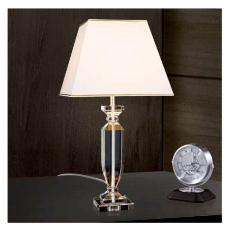 Orion LA 4-1207 - Křišťálová stolní lampa POKAL 1xE27/60W/230V krémová/čirá LA 4-1207 gold