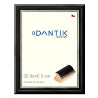 DANTIK rámeček 30 × 40, ANIVERSA černý AG plexi čiré