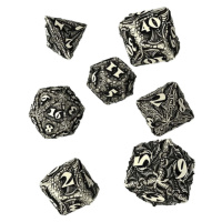 Sada 7 kostek Dracopolis Dice Set - The Scandinavian Blackfang - SDCP01 Eukalyptově zelená