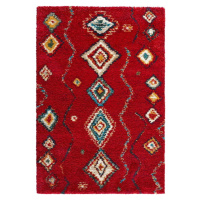Červený koberec Mint Rugs Geometric, 80 x 150 cm