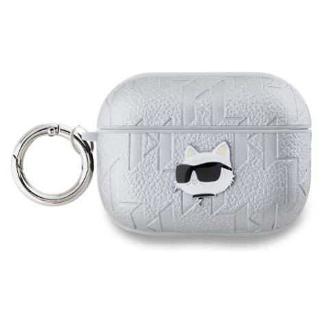 Karl Lagerfeld PU Embossed Choupette Head Pouzdro pro AirPods Pro 2 KLAP2PGCHPS