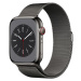 Apple Watch Series 8, Cellular, 41mm, Graphite Stainless Steel, Graphite Milanese Loop - MNJM3CS