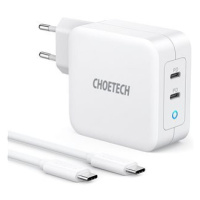 ChoeTech PD 100W GaN dual USB-C Charger with CC cable