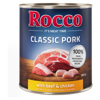 Rocco Classic Pork 24 x 800g - výhodné balení - hovězí a kuřecí