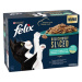 Felix Deliciously Sliced Tasty Shreds multipack losos, tuňák, treska a platýs v želé 12 × 80 g
