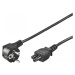 PREMIUMCORD Kabel napájecí 230V pro NTB (3pin, Schuko, trojlístek) 2m