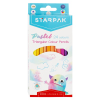 Starpak, 472398, sada ergonometrických pastelek, pastelové odstíny, 24 ks