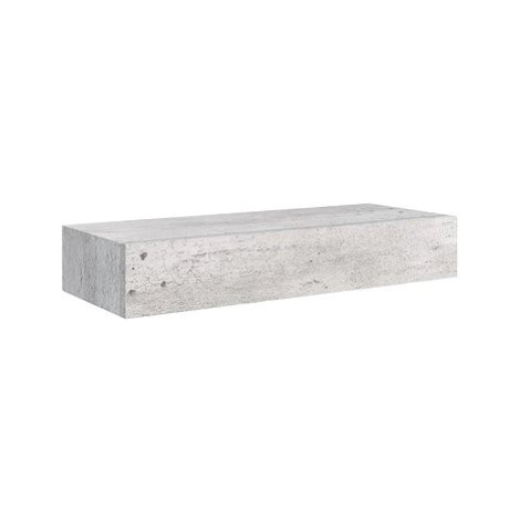 Shumee nástěnná se zásuvkou betonově šedá 60×23,5×10 cm MDF, 330265