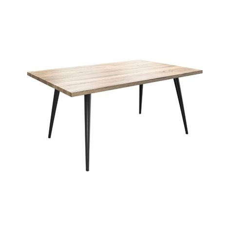 DELIFE Jídelní stůl Adesso 140 × 90 cm dub zaoblená podnož černá