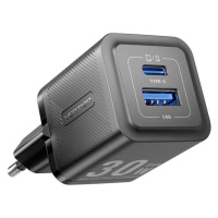 Nabíječka Vention, Wall charger, FEQB0-EU,  USB-C, USB- A, 30W/30W, GaN (black)