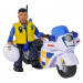 SIMBA Policejní motorka Fireman Sam s figurkou Malcolma + přívěsek