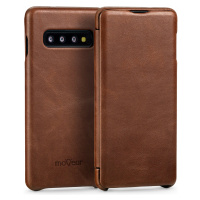 Pouzdro kožené na Samsung Galaxy S10 slim book Case hnědé Movear