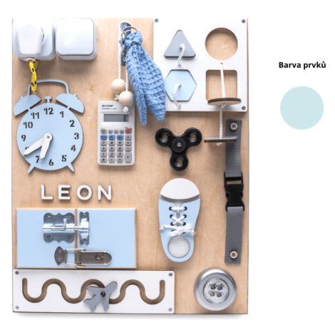 Manibox Montessori vzdělávací hračka pro děti + jméno ZDARMA Zvolte barvu: Mátová, Zvolte stojan