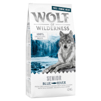Wolf of Wilderness Senior „Blue River“ – kuřecí z volného chovu a losos - 2 x 12 kg