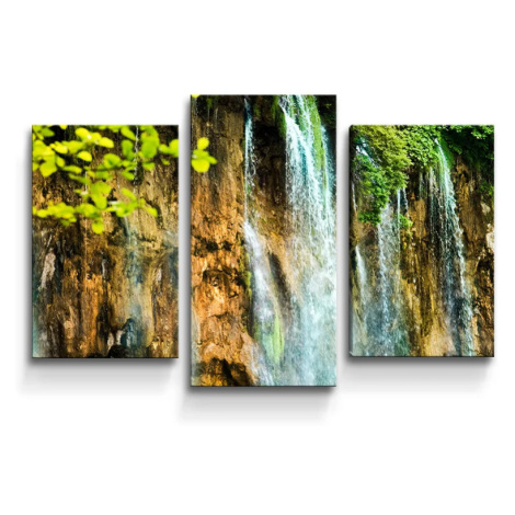 Obraz - 3-dílný Vodopád 2 - 75x50 cm