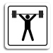 Accept Piktogram "fitness VI" (80 × 80 mm) (bílá tabulka - černý tisk)