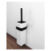 Nimco KIBO ČERNÁ Ki14094K-90 toaletní kartáč s keramickou nádobou - černá/bílá keramika