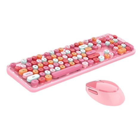 MOFII Sada bezdrátové klávesnice a myši MOFII Sweet 2.4G (růžová)