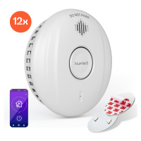 Klarstein SmartVigil Connect WiFi detektor kouře | Sada 12 ks | 3letá baterie | ovládání pomocí 