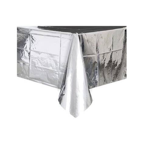 UNIQUE Ubrus fóliový - Silvestr - stříbrný - 137×274 cm PartyDeco