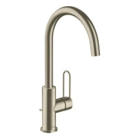 Umyvadlová baterie Hansgrohe Axor Uno s výpustí kartáčovaný nikl 38036820