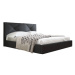Čalouněná postel KARINO rozměr 180x200 cm Černá eko-kůže