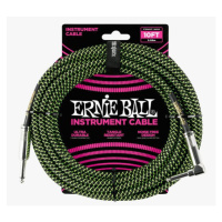 Ernie Ball P06077 Braided Cable 10 SA Black Green