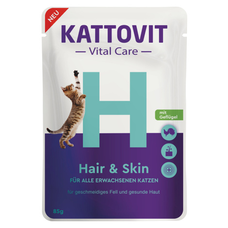 Kattovit Vital Care Hair & Skin Pouches Poultry - 6 x 85 g